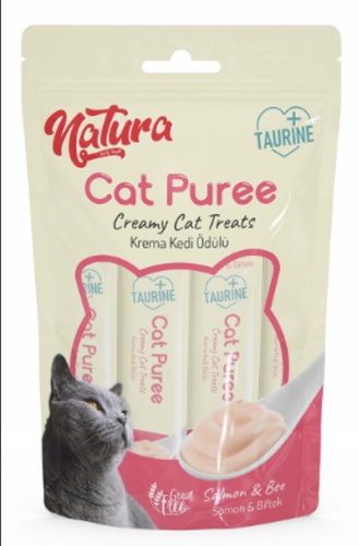 Лакомство Natura пюре говядина, лосось 60 г 5 шт