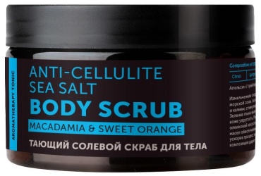 Botavikos скраб Антицеллюлитный тающий солевой Aromatherapy Tonic макадамия-апельсин для тела 250 мл