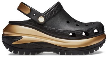 Сабо Crocs Mega Crush Metallic Clog черный, золотой
