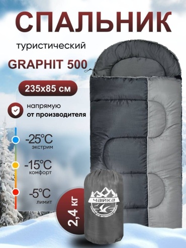 Чайка чайка Graphit 500 одеяло трехсезонный серый