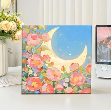 Луна холст на подрамнике 20x20 см