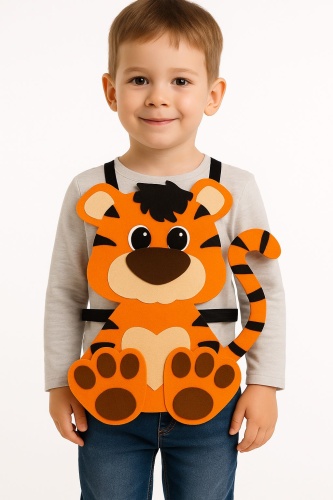 Костюм тигрёнка из фетра , 1 шт. оранжевый