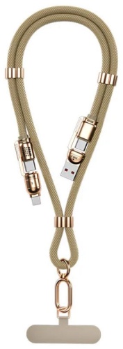 Кабель USB 2.0 (F), USB 2.0 (M), USB 3.0 (F), USB 3.0 (M), USB TypeC (F), USB TypeC (M), 1 м, золотистый