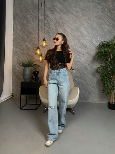 Джинсы кюлоты Denim голубой