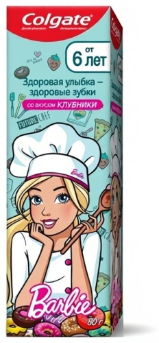 Colgate зубная паста Barbie со вкусом клубники 80 г