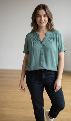 Рубашка Guljan blouse зеленый, хаки