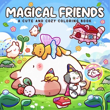 Раскраска Magical Friends: A Cute and Cozy coloring book