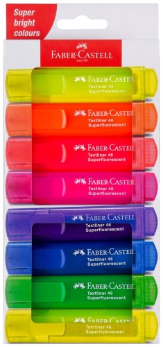 Маркер Faber-Castell 46 Superfluorescent, 8 шт, 5 мм, ассорти