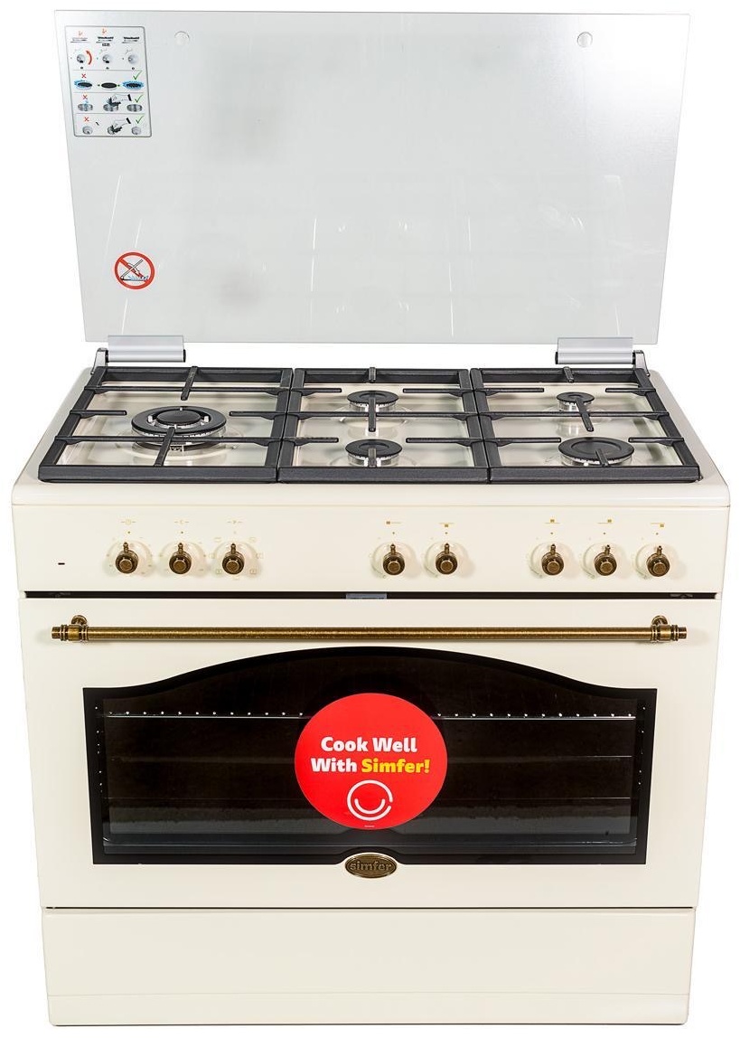 Кухонная плита Simfer F9507YELWRBF бежевый