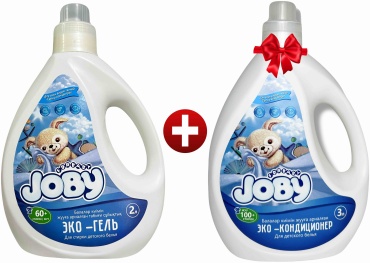 Гель 2 л, кондиционер 3 л для детского белья Joby for baby