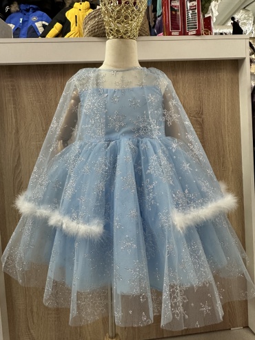Нарядное платье Lika_kids_kz Снежинки голубой