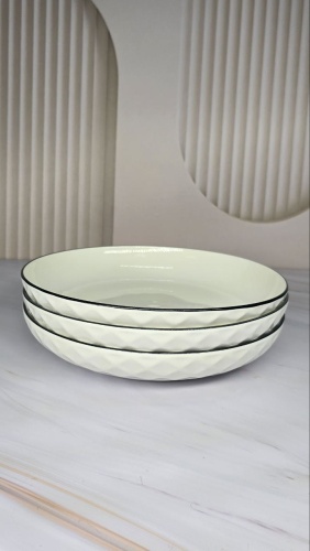 Набор тарелок 20.5 см, 3 шт, керамика