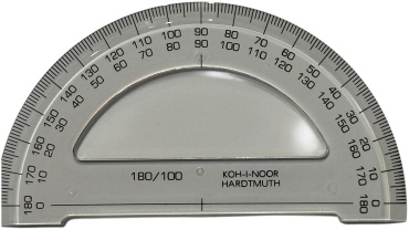 Транспортир 180/10, прозрачный