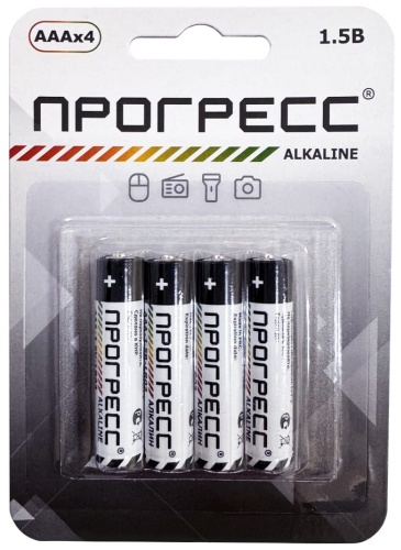 Батарейка LR03 Прогресс 4 шт