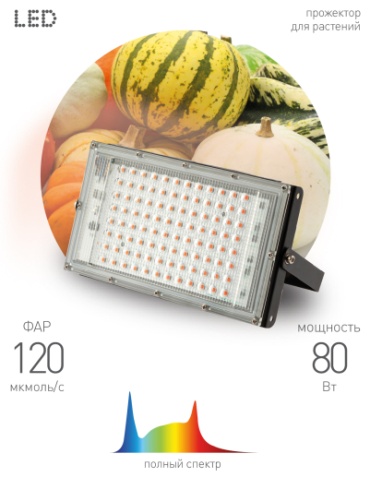 Фитолампа Светодиодная ЭРА FITO-80W-Ra90-LED-Y FITO-80W-Ra90-LED-Y 80 Вт, 5000 К