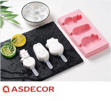 Asdecor для мороженого 1346ФССЗ Зайчик, Снеговик, Бычонок, силикон
