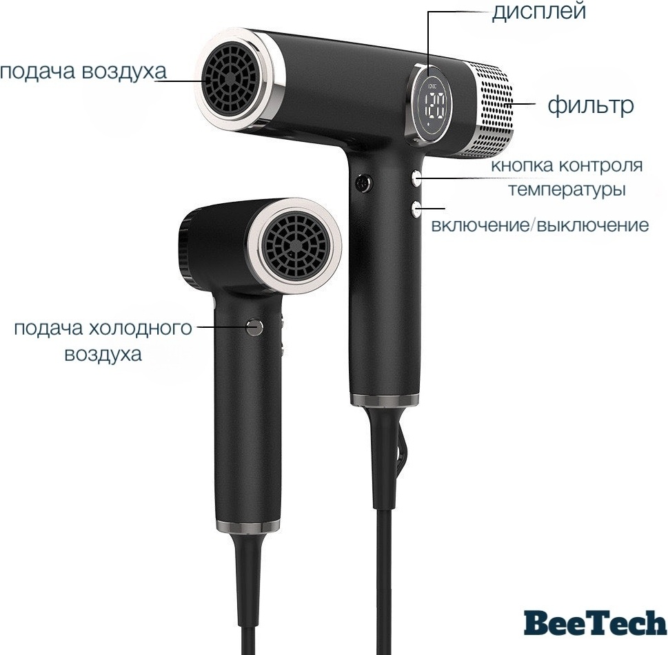 F-06 фен черный