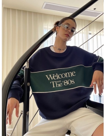 Свитшот JasKo Welcome the 80s синий