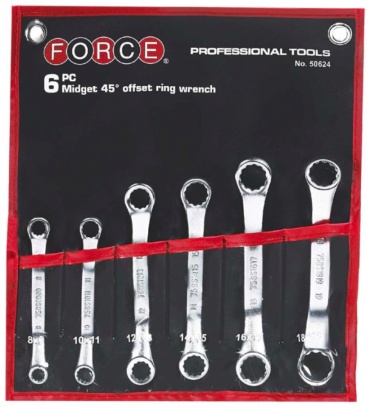 Force набор ключей накидной 18x19 мм 50624, 6 шт
