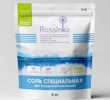 Сoль Rossinka Соль для посудомоечной машины, 3 кг 3000 г