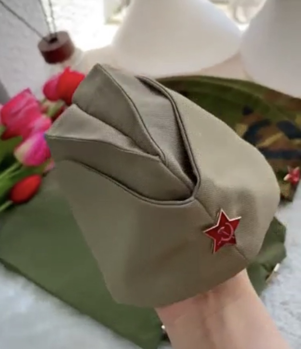 Пилотка солдатская на 9 мая размер 48, 52, 54, 56, 58, 1 шт