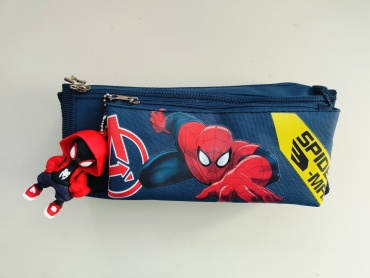 Пенал Spider-Man Spider Man, застежка молния, липучка, синий