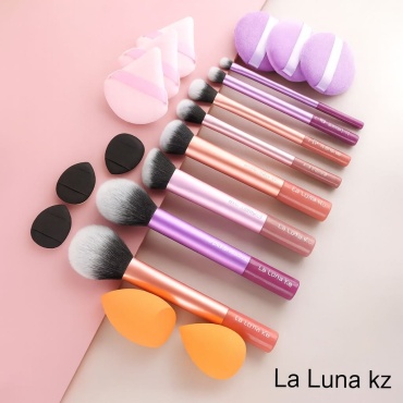 La Luna kz Профессиональный набор кистей для макияжа 19 шт 19