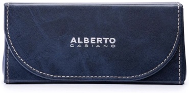 Жесткий футляр Alberto Casiano искусственная кожа, 7 x 16 см синий