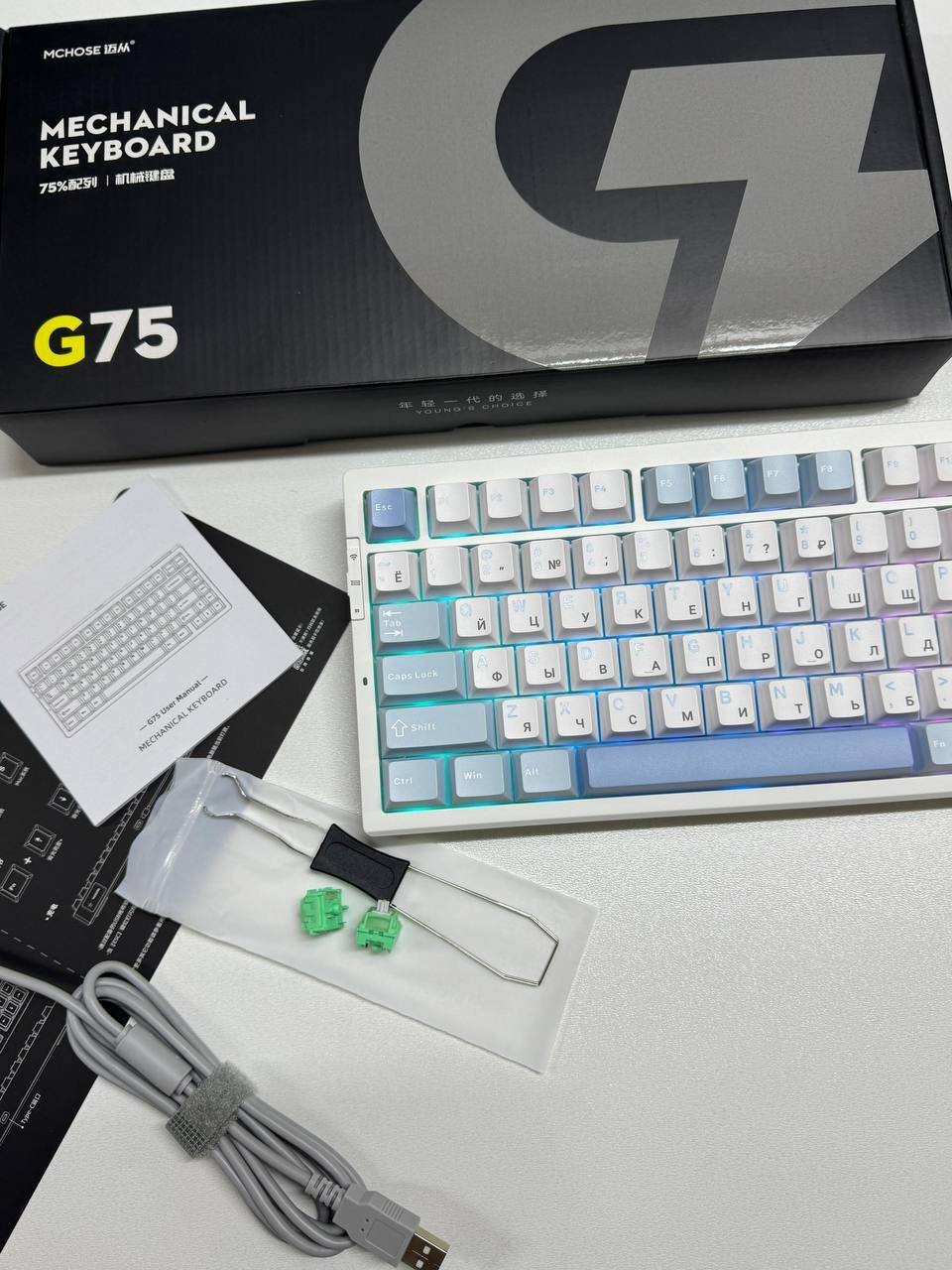 Клавиатура MCHOSE G75 белый