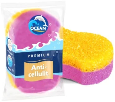 OCEAN губка для тела, универсальное розовый 1 шт