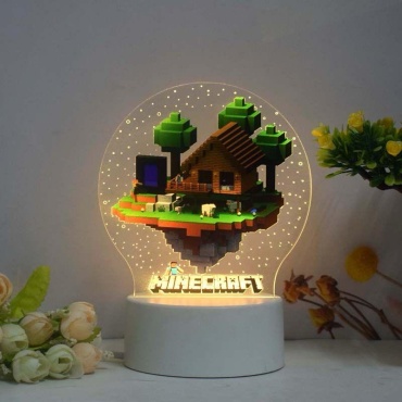 Ночник детский настольный Minecraft, желтый