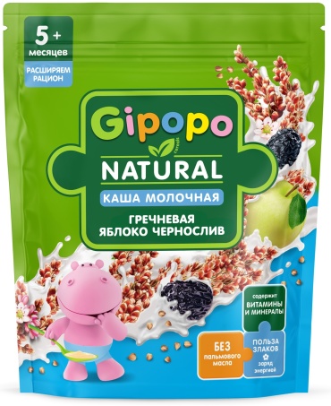 Gipopo гречневая молочная яблоко чернослив 200 г