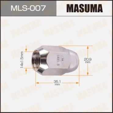 MASUMA MLS-007 гайка колесная M14x1.5 1 шт