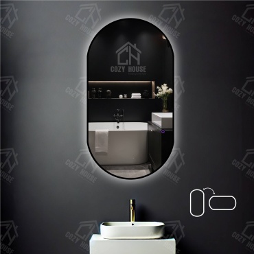 COZY HOUSE Умное зеркало настенное 150Black, 60x100