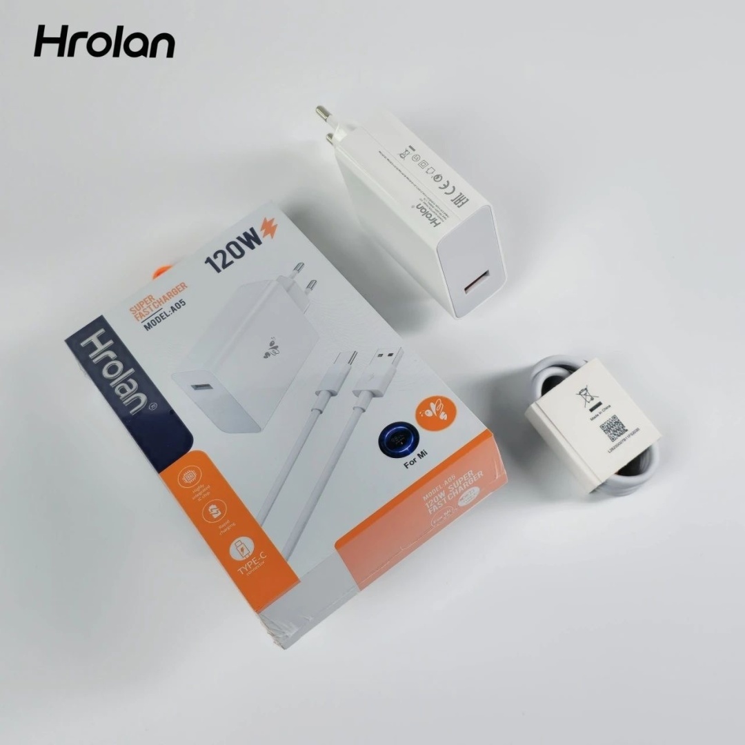 Зарядное устройство Hrolan A05 120W USB Type-C белый