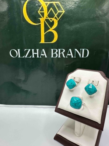 OLZHA BRAND 596485820 вес 12 г серебро, бирюза