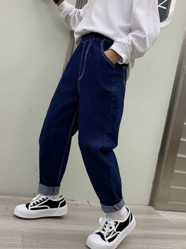 Джинсы свободного кроя FASHION темно-синий