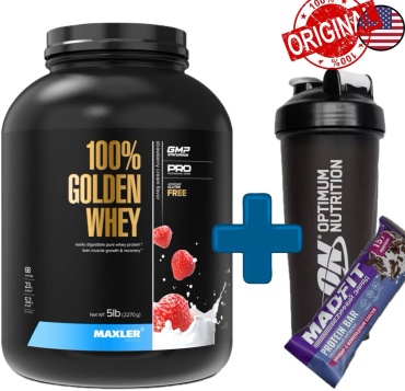 Протеин Maxler 100% Golden Whey клубника 2270 г