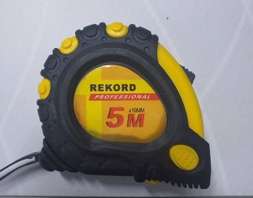 REKORD рулетка бытовая, строительная rekord 5m 19mm, 5 м х 19 мм