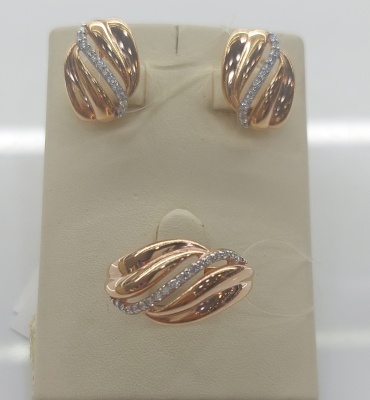 AQUAMARINE 401021A_600857A вес 5.95 г серебро, фианит
