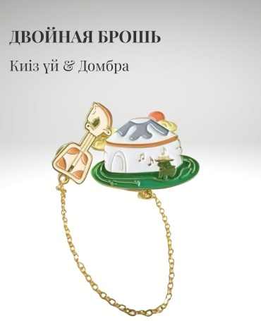 Брошь бижутерный сплав, акрил, эмаль