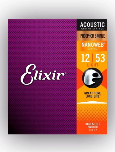 Струны Струны Elixir 16052 Nanoweb 12-53
