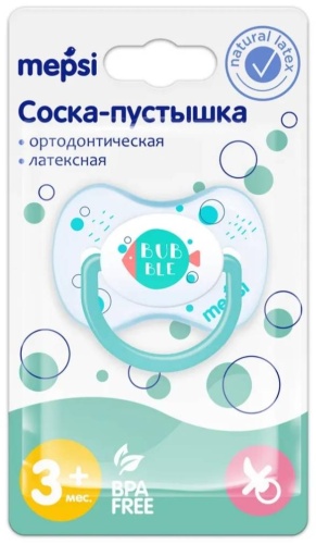 Пустышка Mepsi 0374, 1 шт, прозрачный