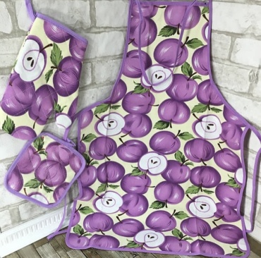 KITCHEN QUEEN комплект кухонный Кухонный комплект 3в1 3 шт, хлопок
