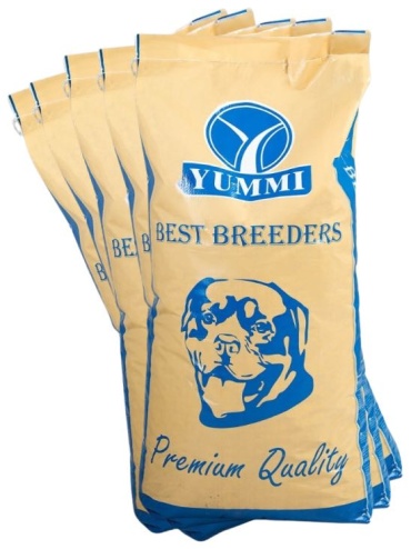 Корм YUMMI Premium Quality Говядина для взрослых крупных пород 20 кг 5 шт