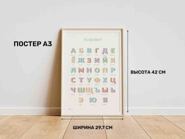 Постер Алфавит, A3, бумага