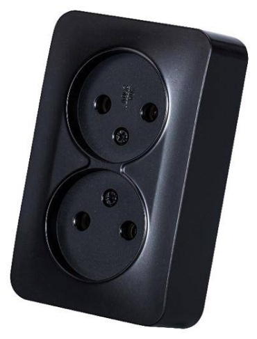 Розетка Horoz Electric 112-016-0002, черный
