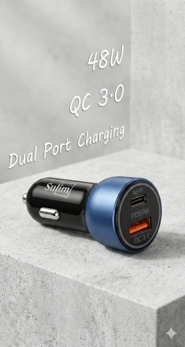 Зарядное устройство Sulim 8727+Зарядная устройство USB Type-C, USB 48 Вт черный