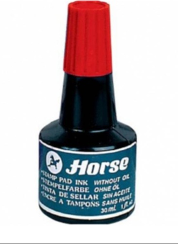 Штемпельная краска Horse 1678, 28 мл, красный