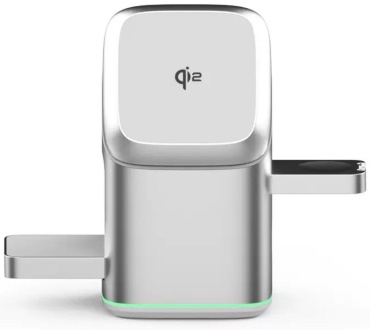Зарядное устройство Qi2 USB Type-C 15 Вт серый